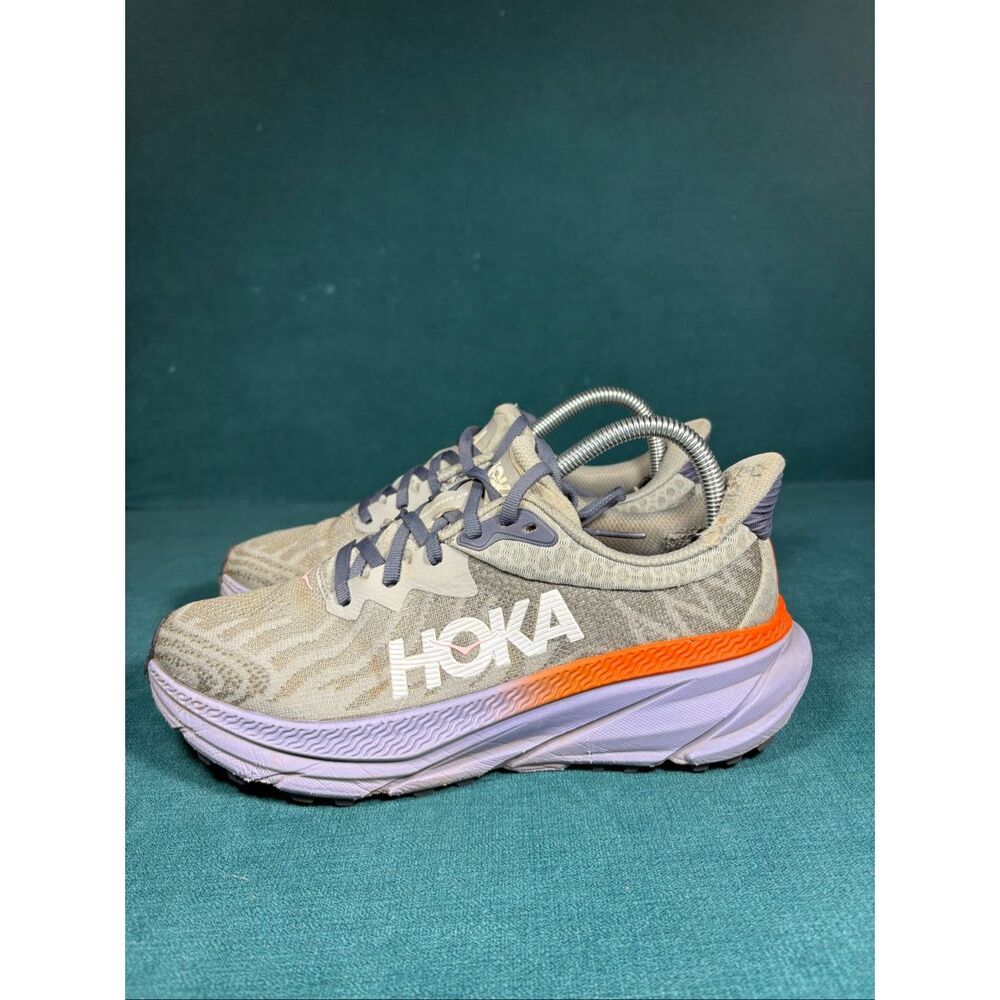 Hoka One One Challenger ATR 7 Women’s Size 7.5 Gray Orange Trail Running Shoes